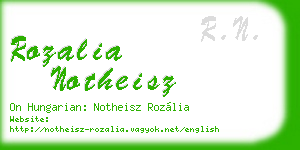 rozalia notheisz business card